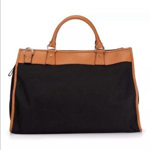 Danzo Baby Weekender Black Canvas Leather Organizational Diaper Bag